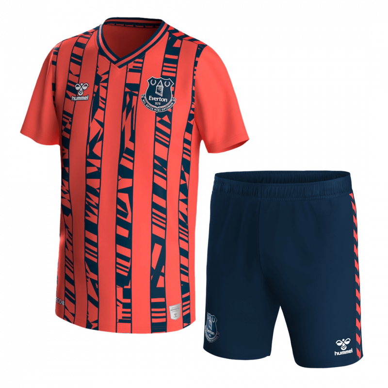 Everton 2023/24 Away Orange Kids Kit