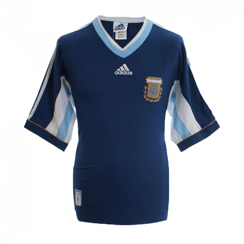 Argentina 1998 Away Blue Retro Jersey