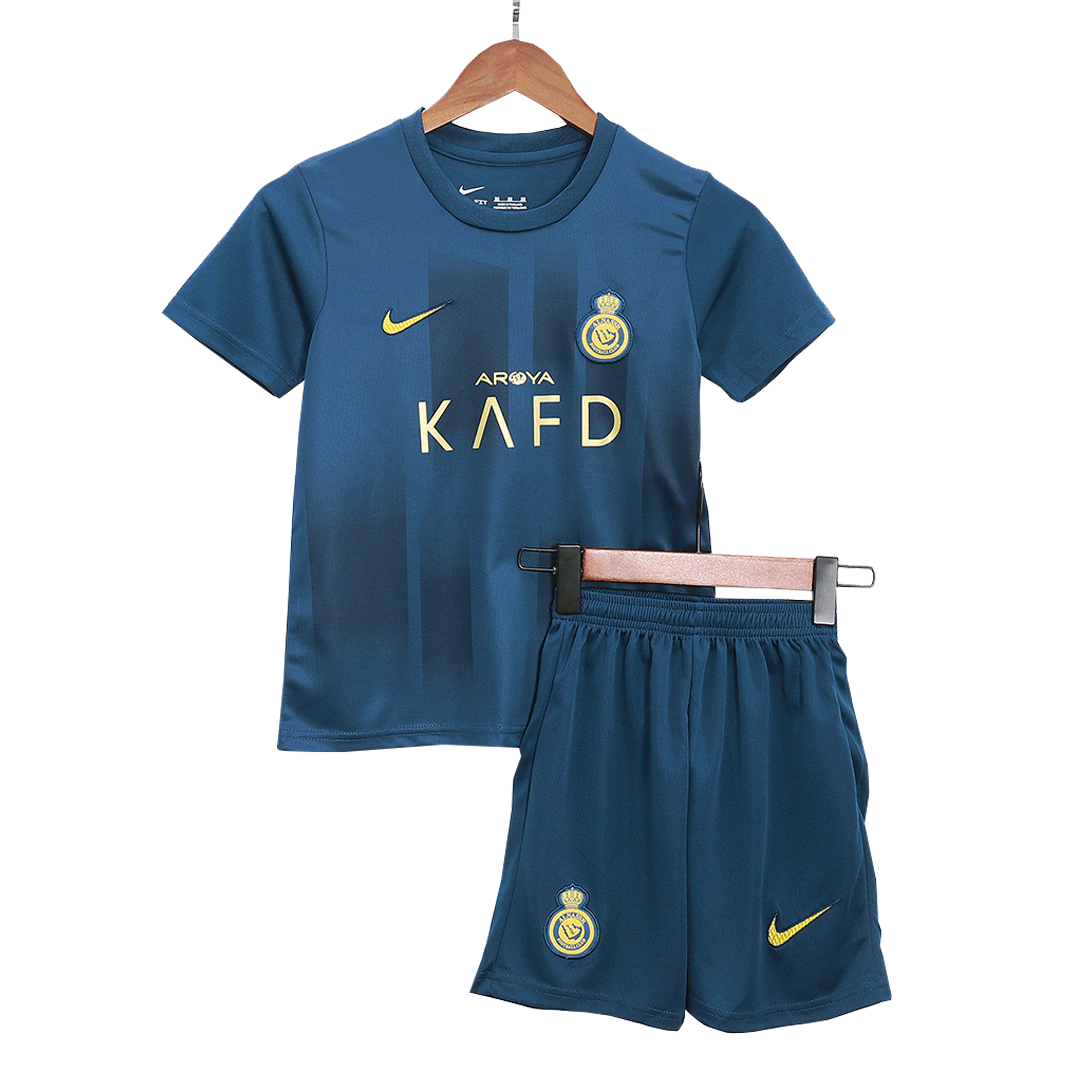 Al Nassr 2023/24 Away Blue Kids Kit