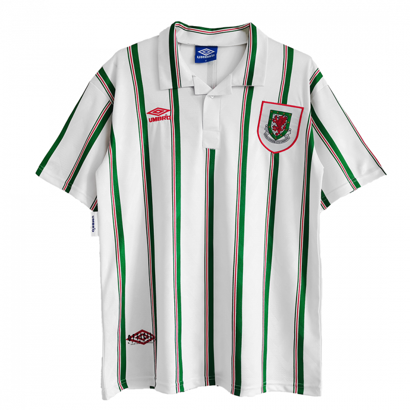 Wales 1993/95 Away White Retro Jersey