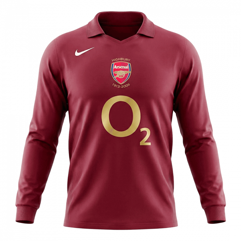 Arsenal 2005/06 Home Red Long Sleeve Retro Jersey