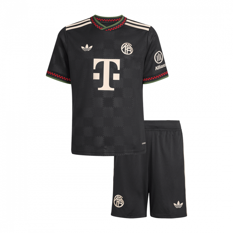 Bayern Munich 2025/26 Third Black Kids Kit