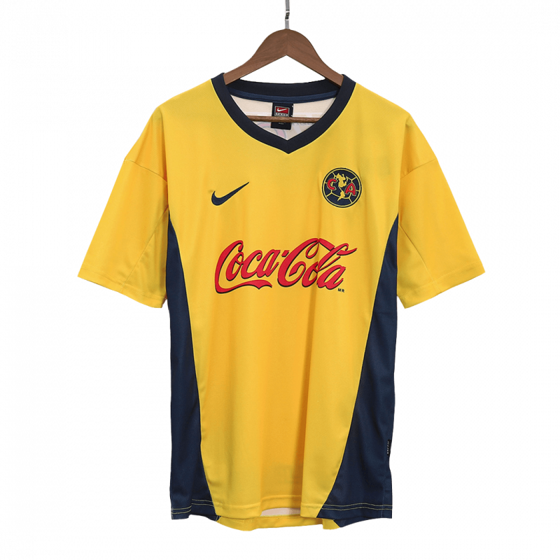 Club America 2000/01 Home Yellow Retro Jersey