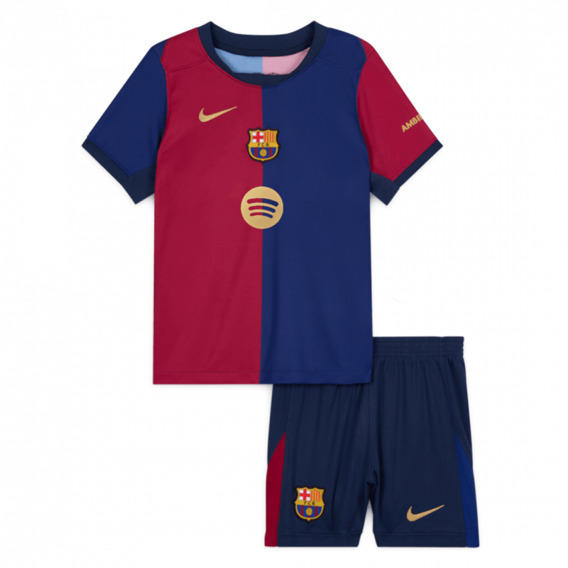 Barcelona 2024/25 Home Blue Spotify Logo Without Text Kids Kit