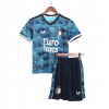 Feyenoord 2023/24 Away Blue Kids Kit