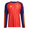Spain 2026 Home Red Player Version Long Sleeve Jersey