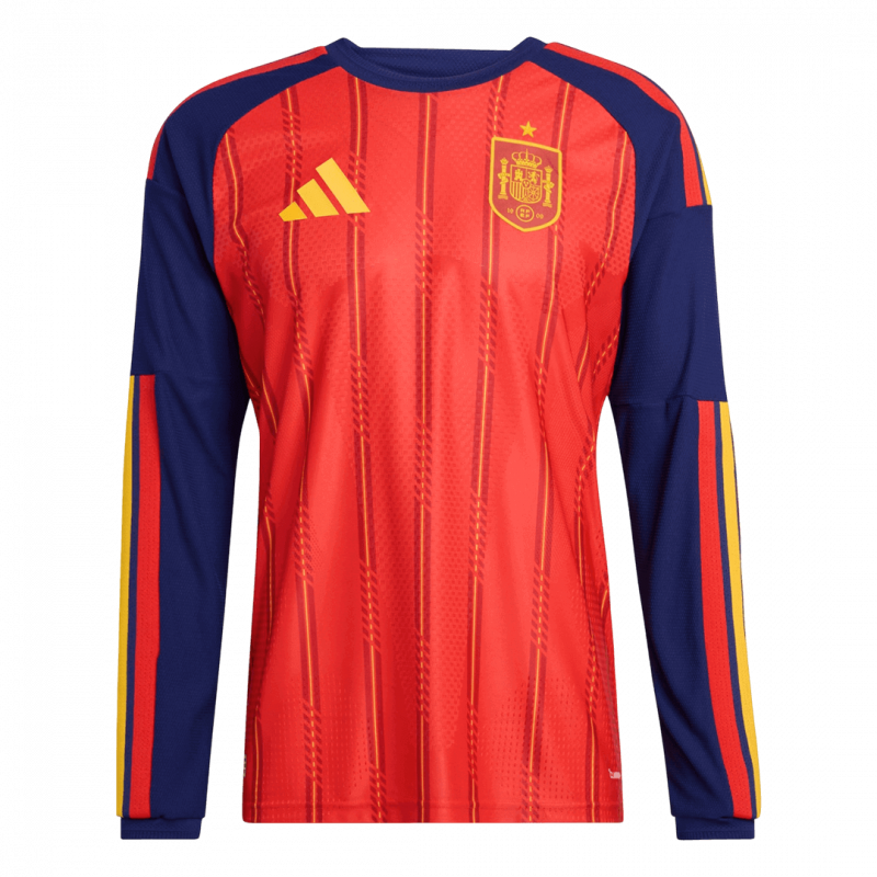 Spain 2026 Home Red Player Version Long Sleeve Jersey