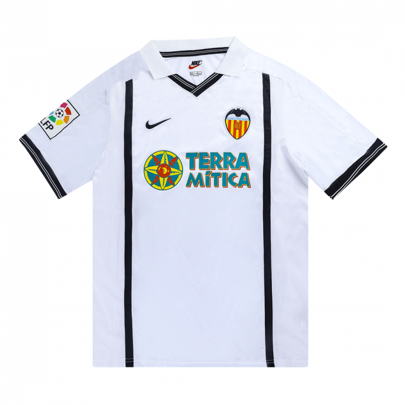 Valencia 2000/01 Home White Retro Jersey