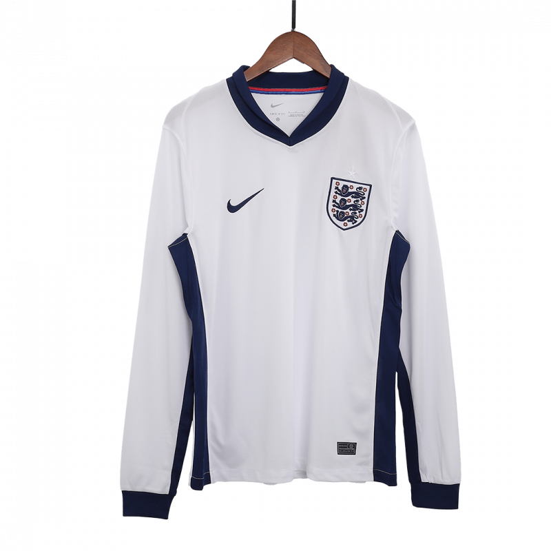 England 2024 Home White Long Sleeve Jersey
