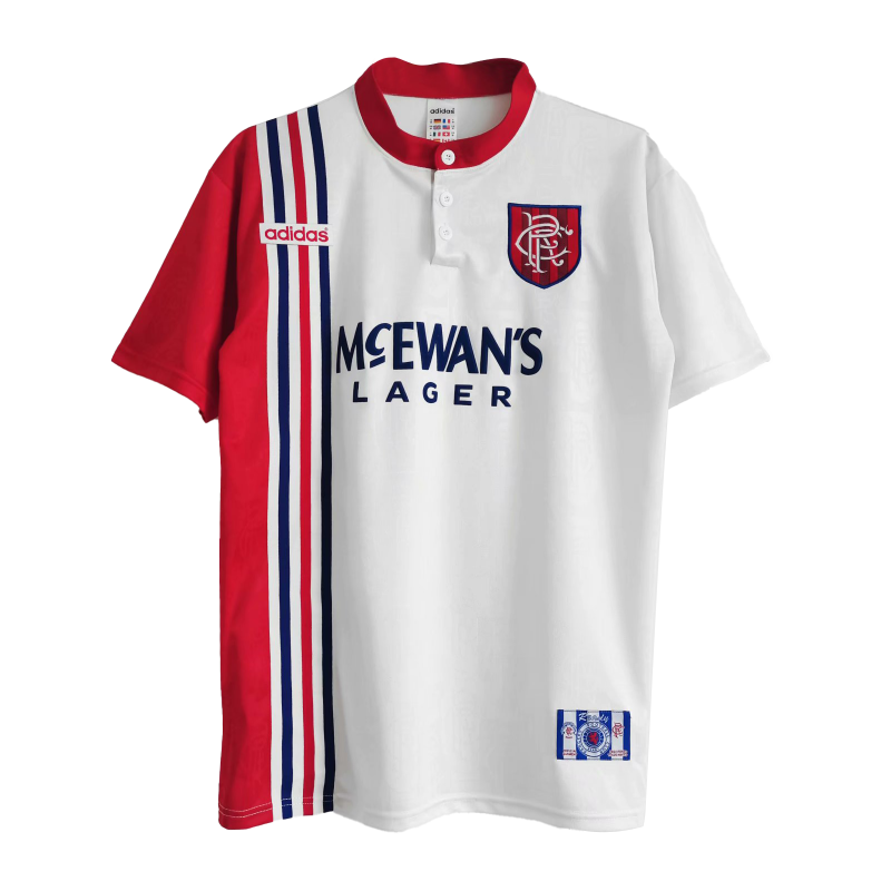 Glasgow Rangers 1996/97 Away White Retro Jersey