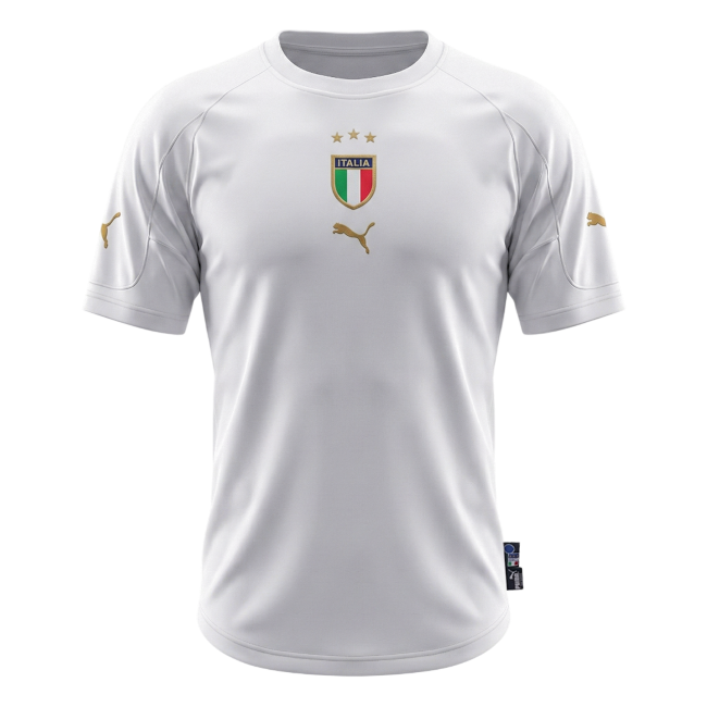 Italy 2004 Away White Retro Jersey