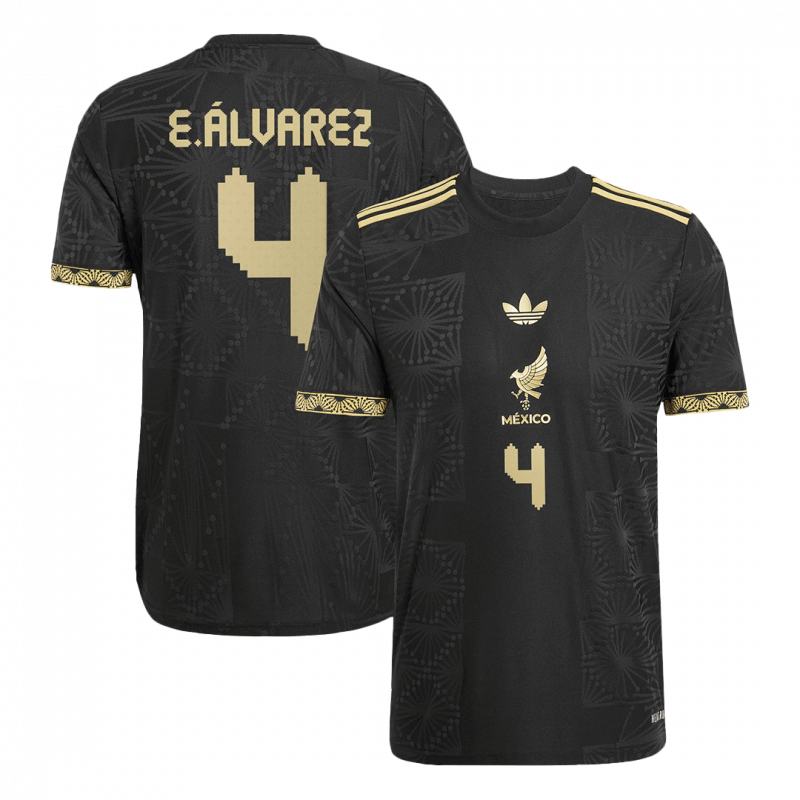 E.ALVAREZ #4 Mexico 2025 Third Black Player Version Jersey
