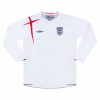 England 2006 Home White Long Sleeve Retro Jersey
