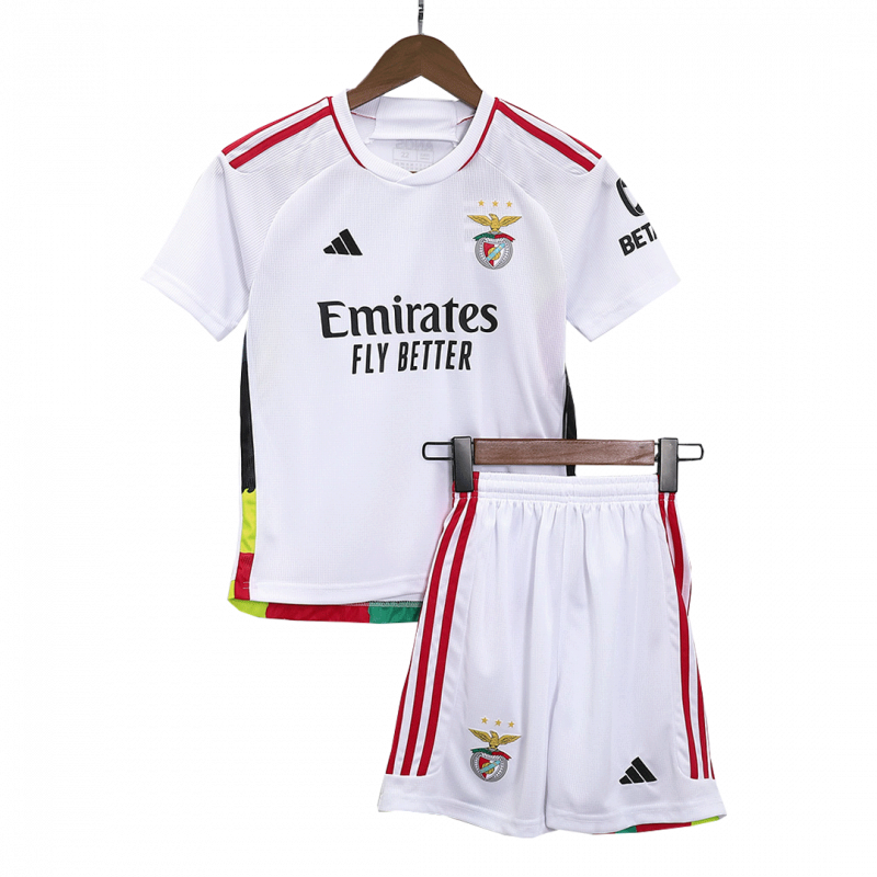 Benfica 2023/24 Third White Kids Kit