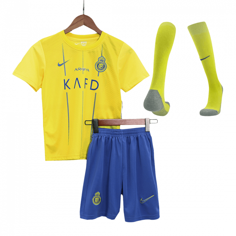 Al Nassr 2023/24 Home Yellow Kids Kit