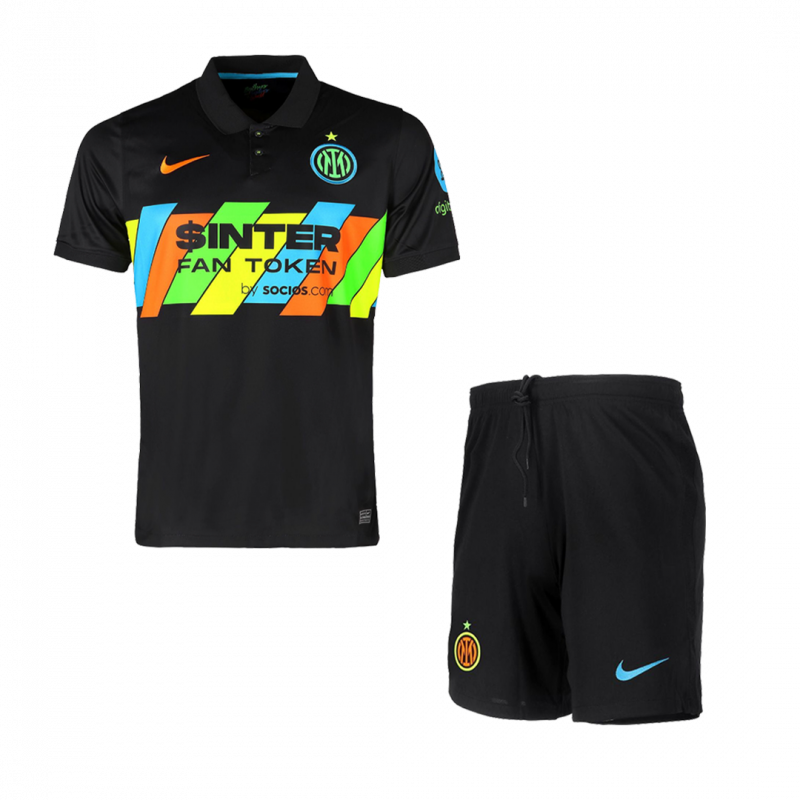 Inter Milan 2021/22 Third Black Kids Kit