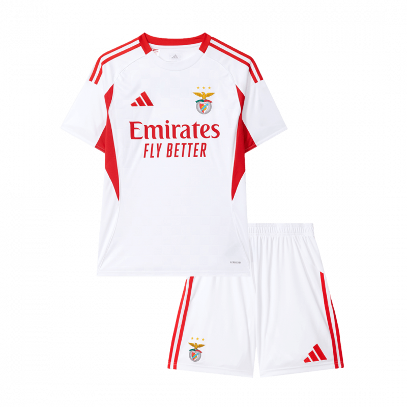 Benfica 2025/26 Third White Kids Kit