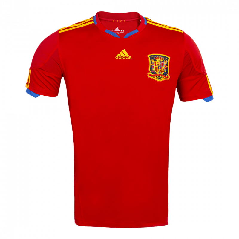 Spain 2010 Home Red Retro Jersey