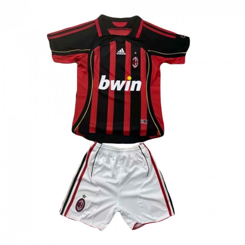 AC Milan 2006/07 Home Black Kids Kit