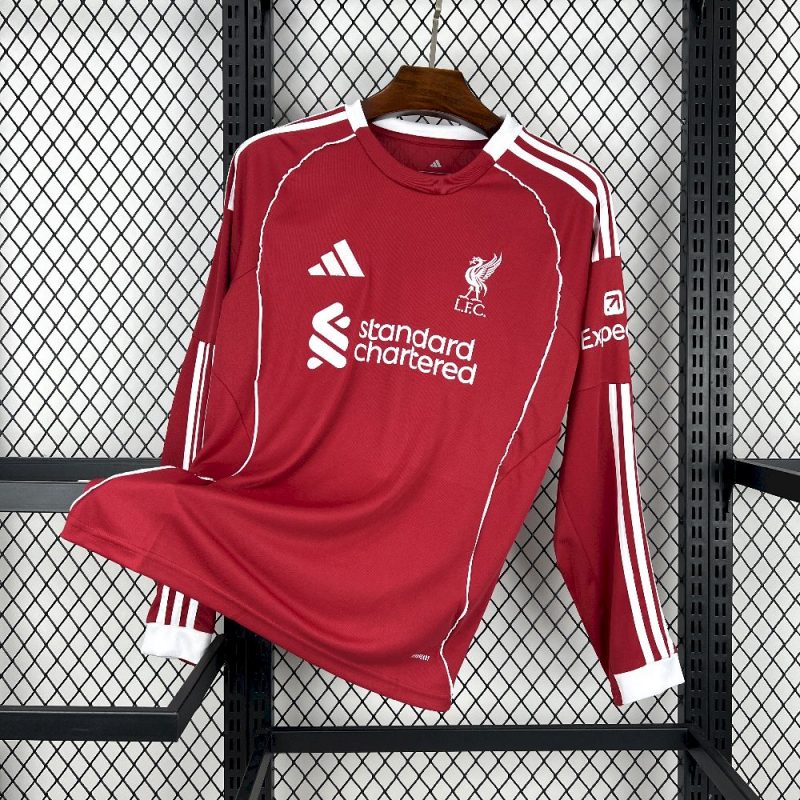 Maillot Foot Liverpool 2025/26 Long Sleeve Jersey