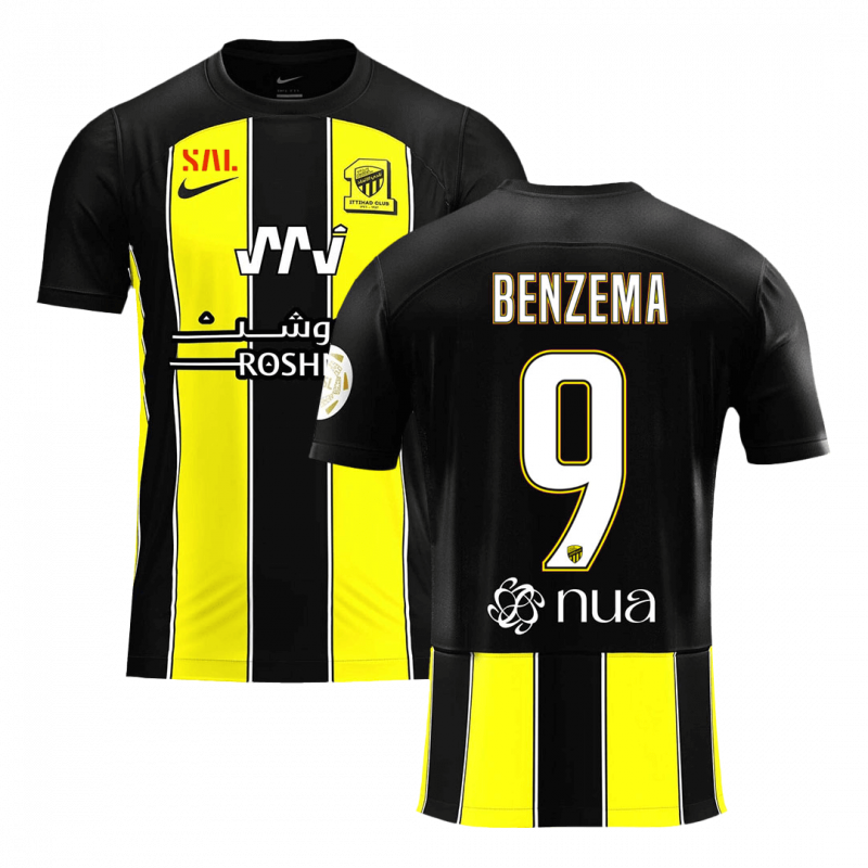 BENZEMA #9 Al Ittihad Saudi 2023/24 Home Black Jersey