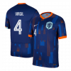 VIRGIL #4 Netherlands 2024 Away Blue Jersey
