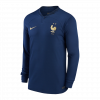 France 2022 Home Blue Long Sleeve Jersey