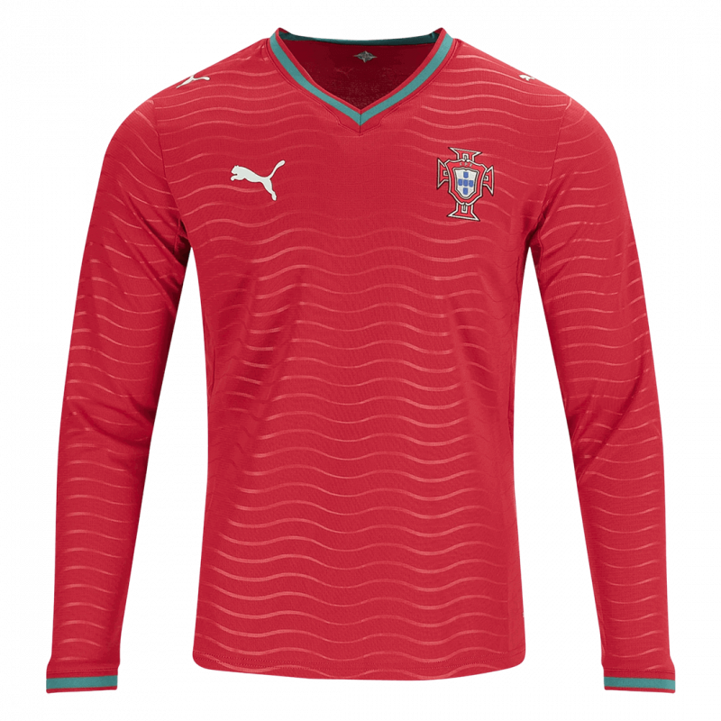 Portugal 2026 Home Red Player Version Long Sleeve Jersey