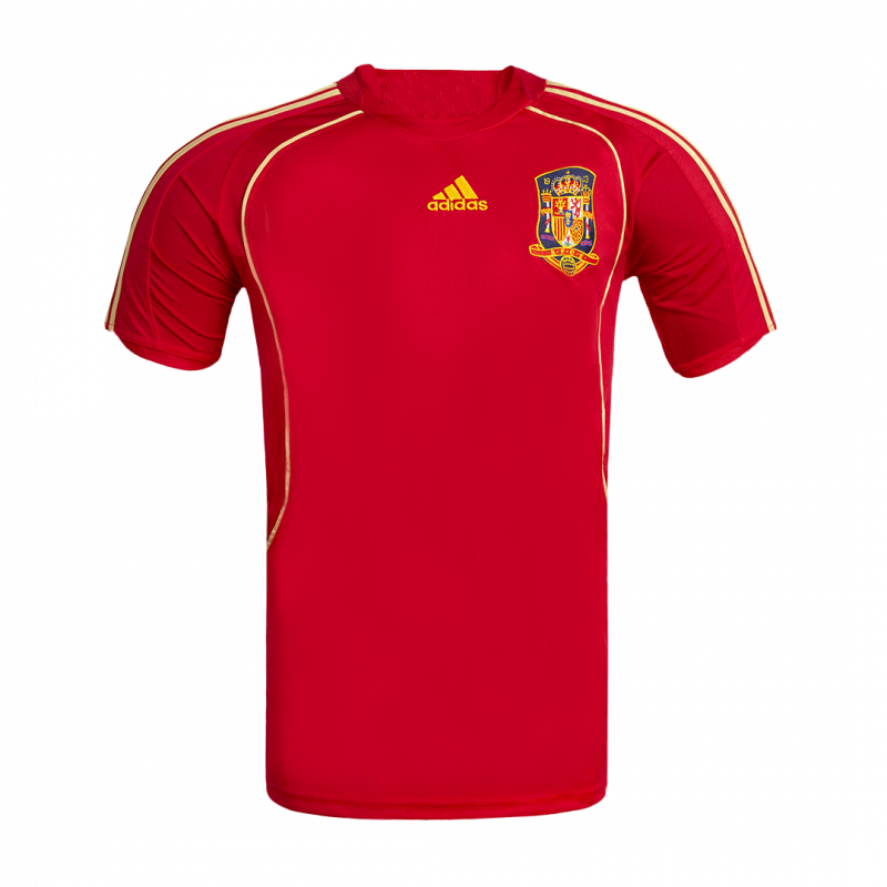 Spain 2008 Home Red Retro Jersey