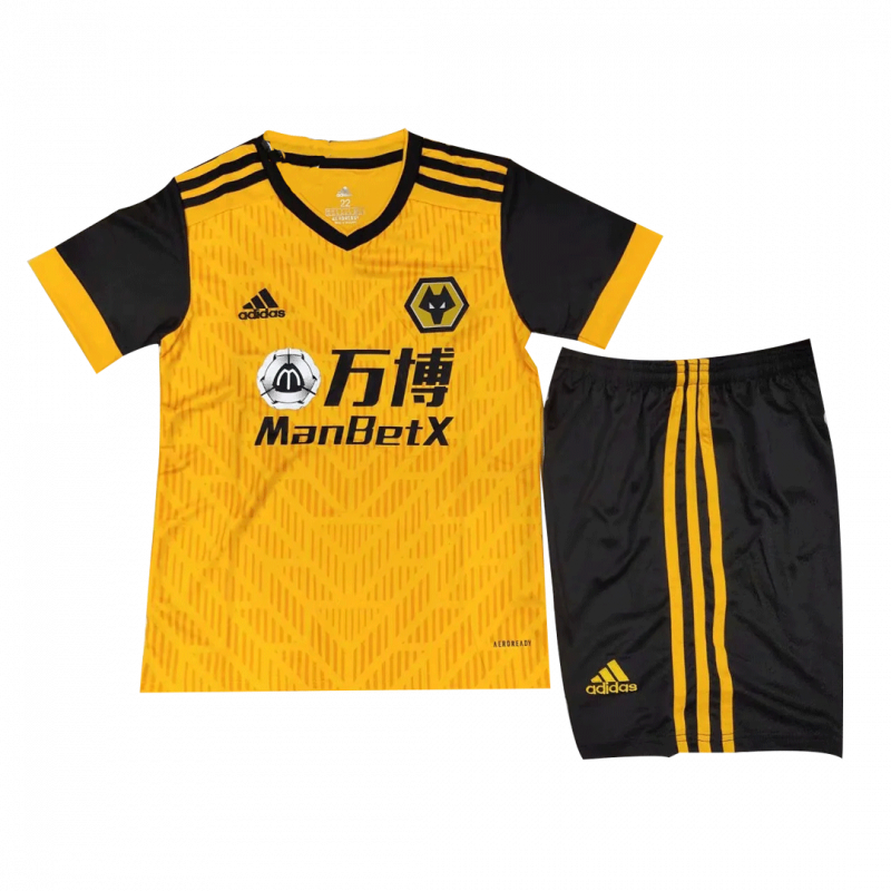 Wolverhampton Wanderers 2020/21 Home Black Kids Kit