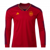 Spain 2022 Home Red Long Sleeve Jersey