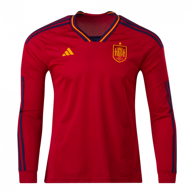 Spain 2022 Home Red Long Sleeve Jersey