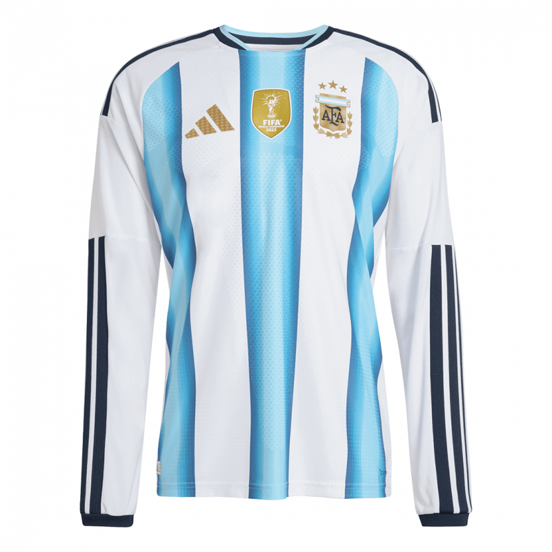 Argentina 2026 Home White Player Version Long Sleeve Jersey