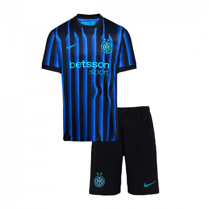 Inter Milan 2025/26 Home Black Kids Kit