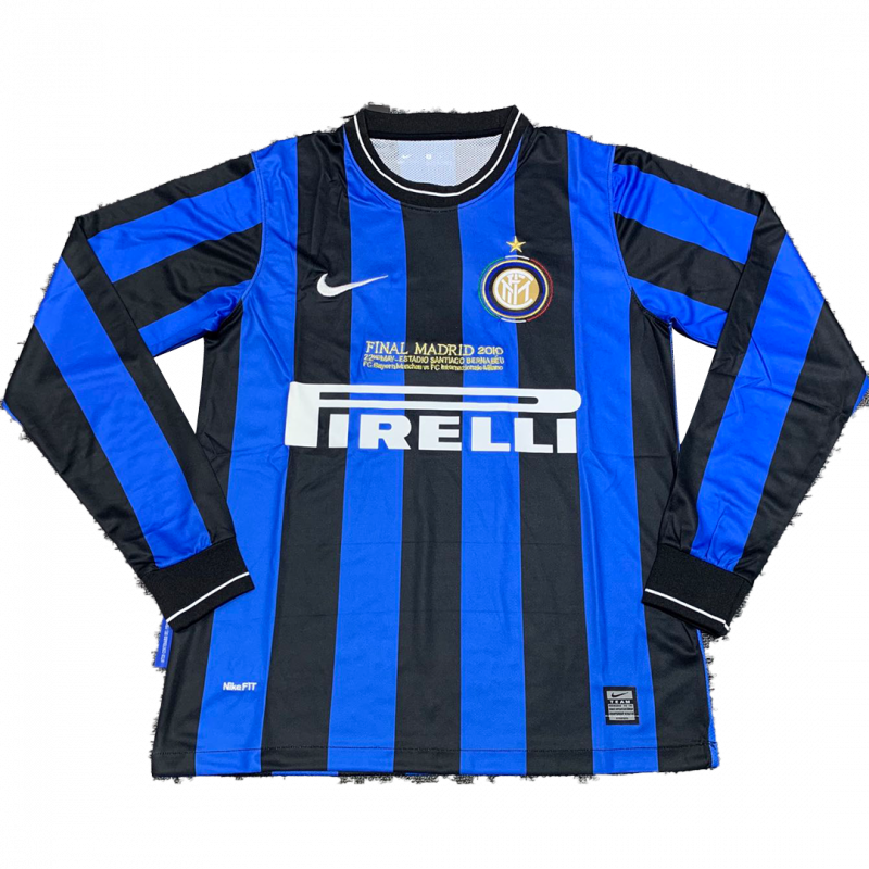Inter Milan 2010 Home Blue Long Sleeve Retro Jersey