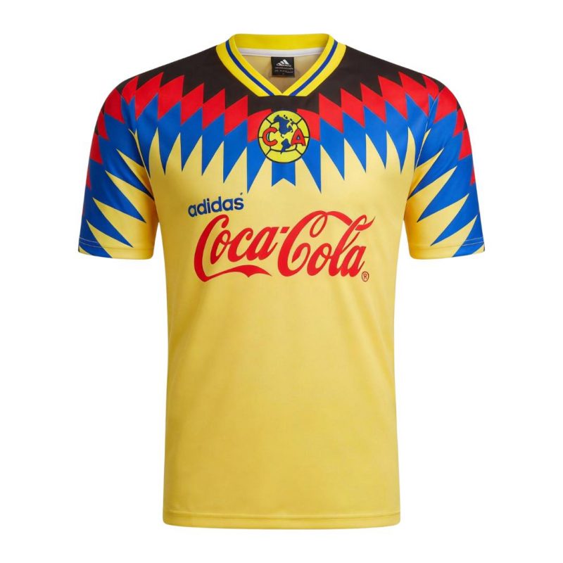 Club America 1995 Home Yellow Retro Jersey