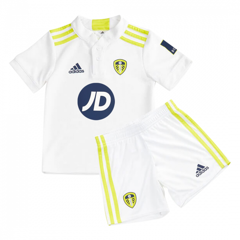 Leeds United 2021/22 Home White Kids Kit