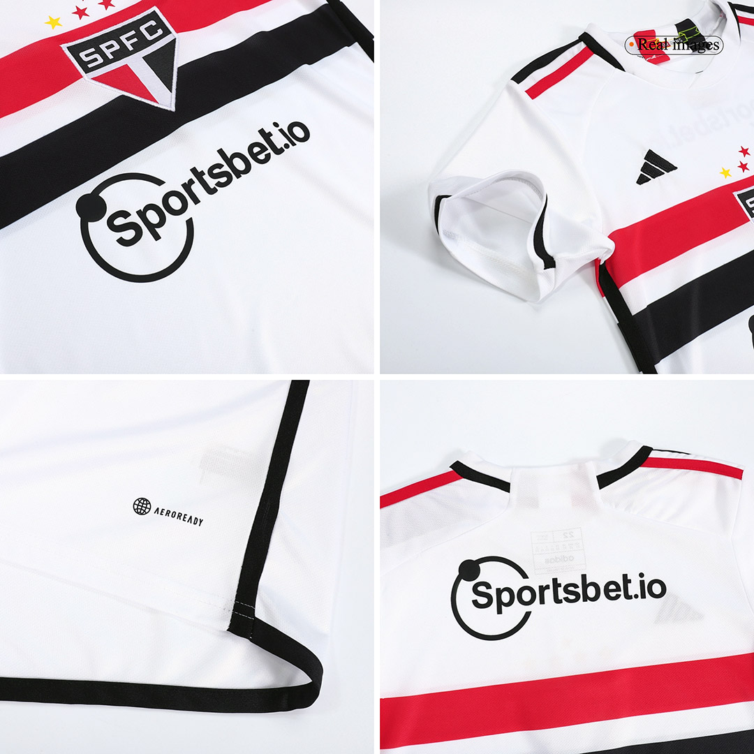 Sao Paulo FC 2023/24 Home White Kids Kit