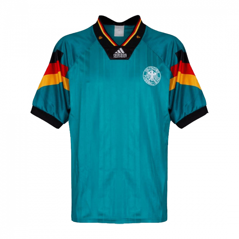 Germany 1992 Away Green Retro Jersey