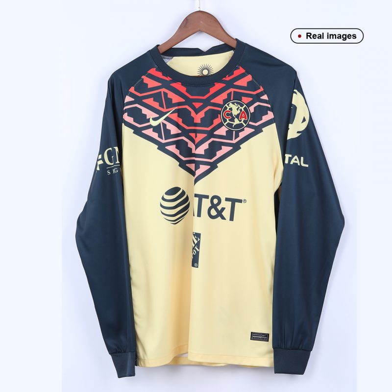 Club America 2021/22 Home Yellow Long Sleeve Jersey