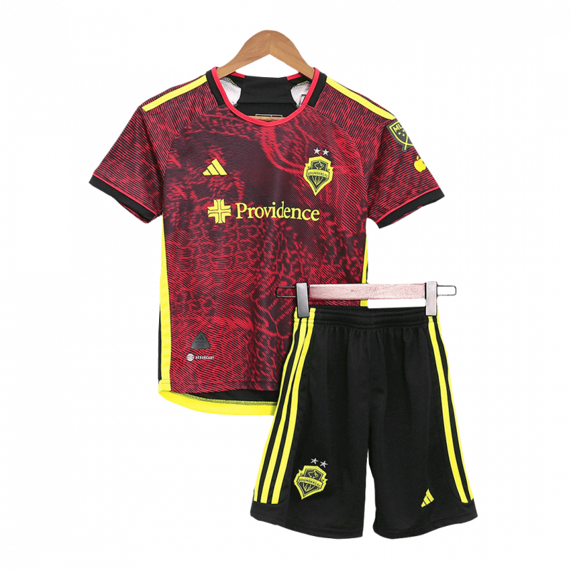 Seattle Sounders 2023 Away Red Kids Kit