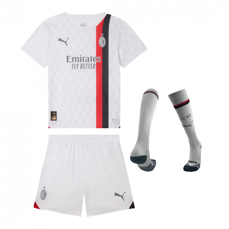 AC Milan 2023/24 Away White Kids Kit