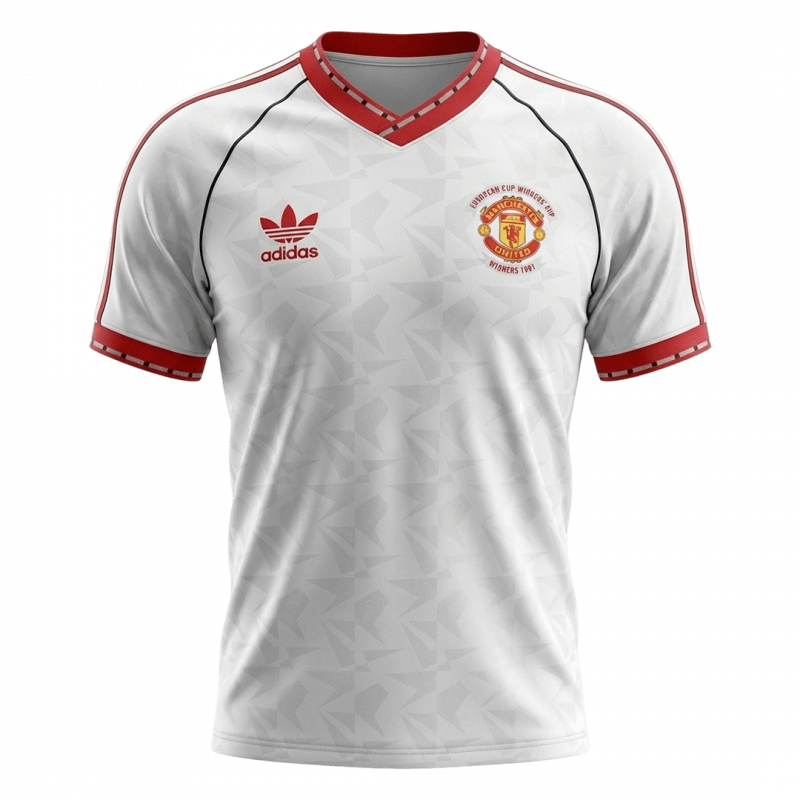 Manchester United 1991 Away White Retro Jersey