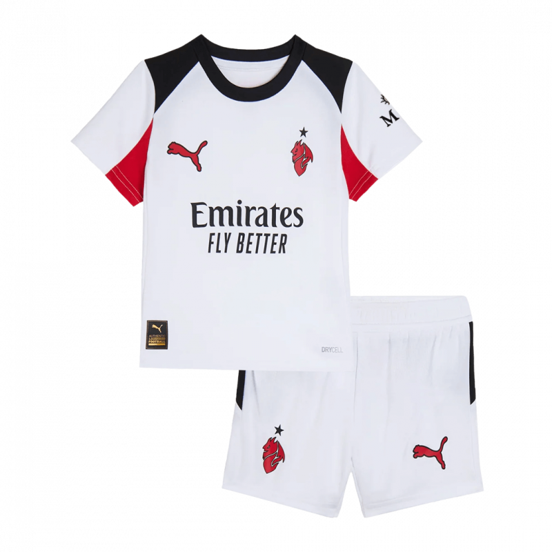 AC Milan 2025/26 Away White Kids Kit