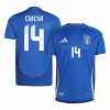 CHIESA #14 Italy 2024 Home Blue Player Version Jersey