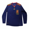 Spain 2010 Away Blue Long Sleeve Retro Jersey