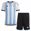Argentina 2022 Home White Three Stars Kids Kit