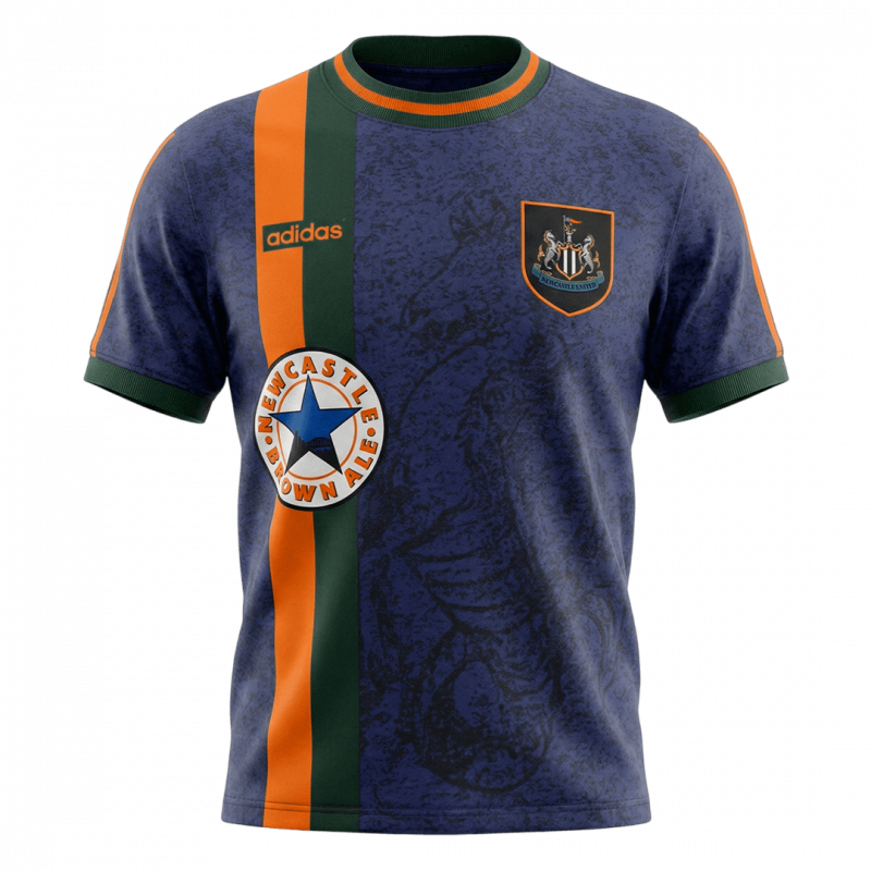 Newcastle United 1997/98 Away Blue Retro Jersey
