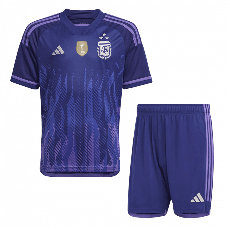 Argentina 2022 Away Purple Three Stars Kids Kit