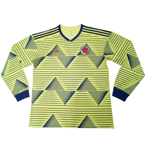 Colombia 2019 Home Yellow Long Sleeve Jersey